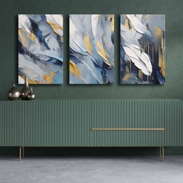 Wallity 3P4570GSC-015 Conjunto de 3 Lienzos Decorativos Multicolor